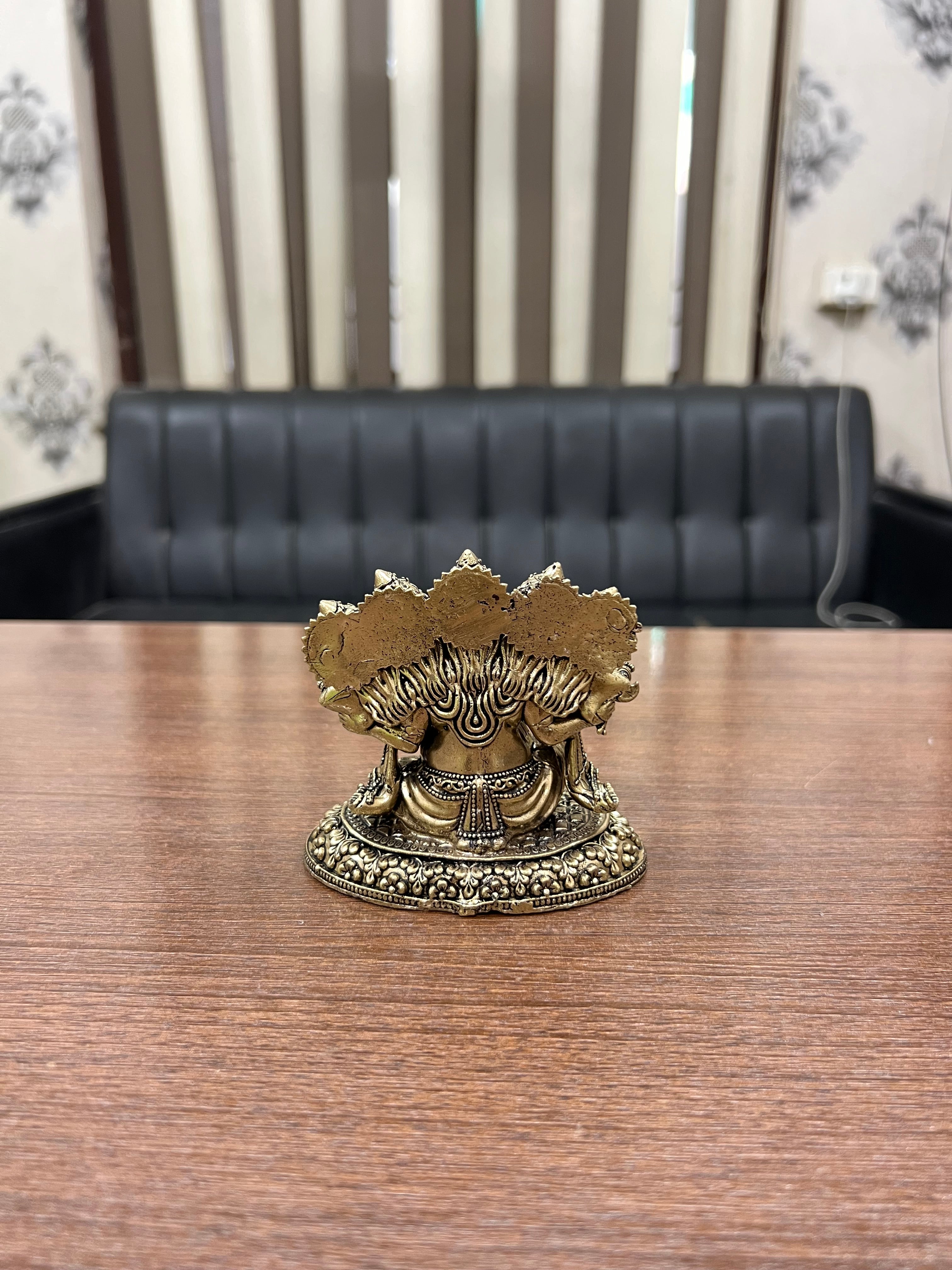 Pure Brass Panchmukhi Ganesha Idol - Divine Prosperity & Protection. 3.4” hieght 290