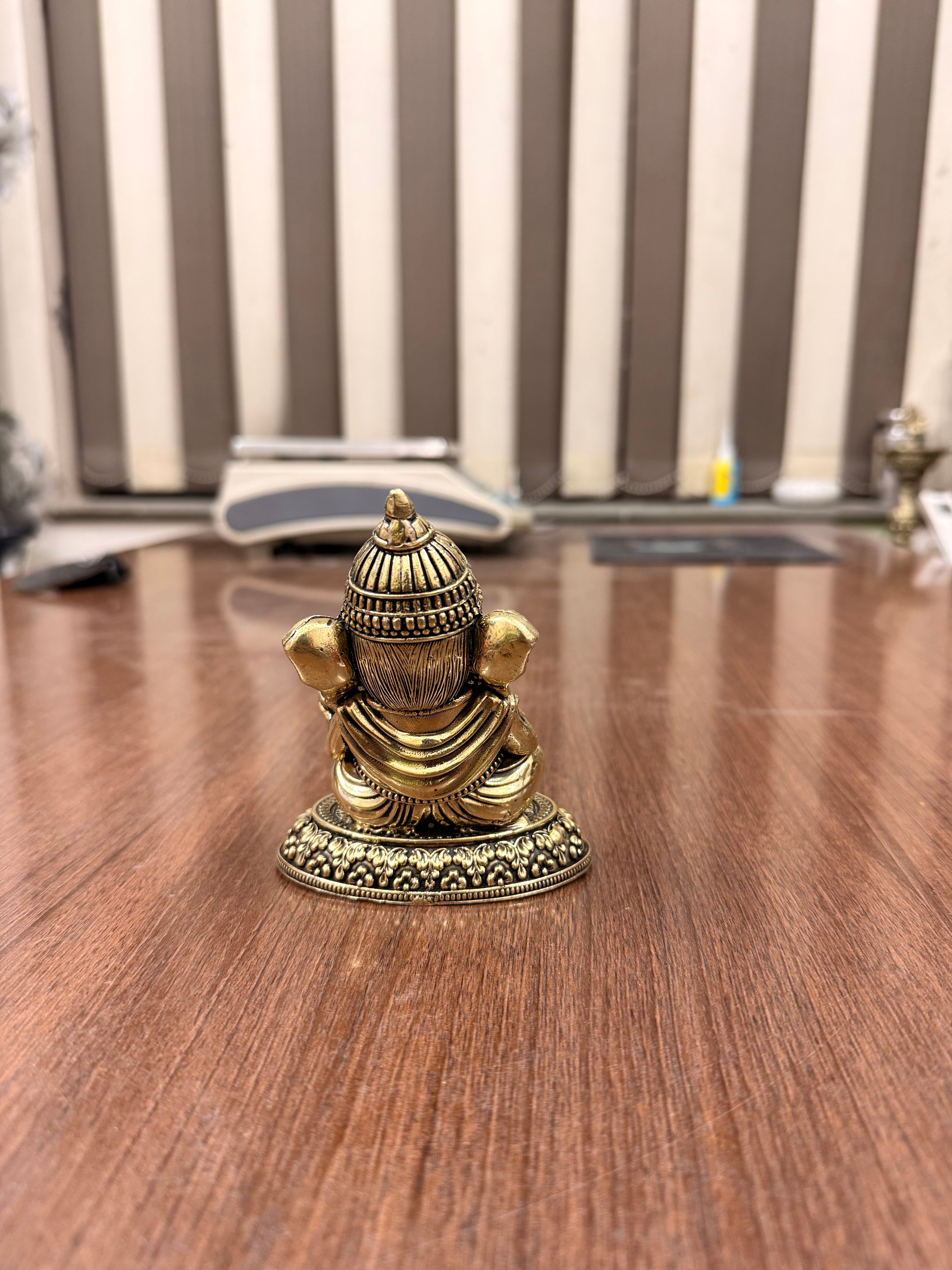 Handcrafted Superfine Brass Ganesha made for your home very highly detailed work done