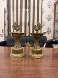 Handcrafted Brass Peacock Diya/Lamp Pair – Elegant Traditional Home Decor