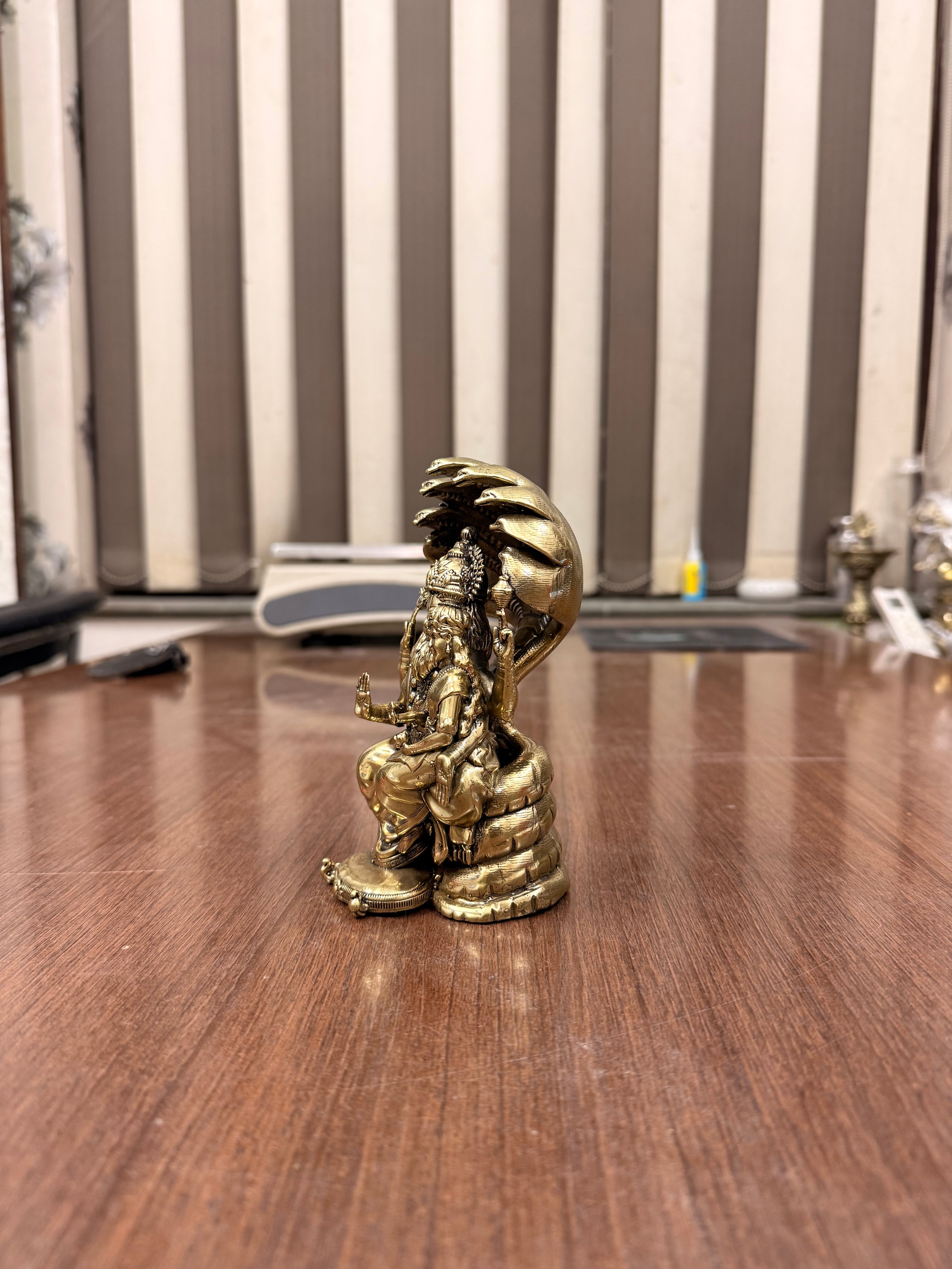 Narsimha 6” statue made of superfine brass crafted by silver artisians