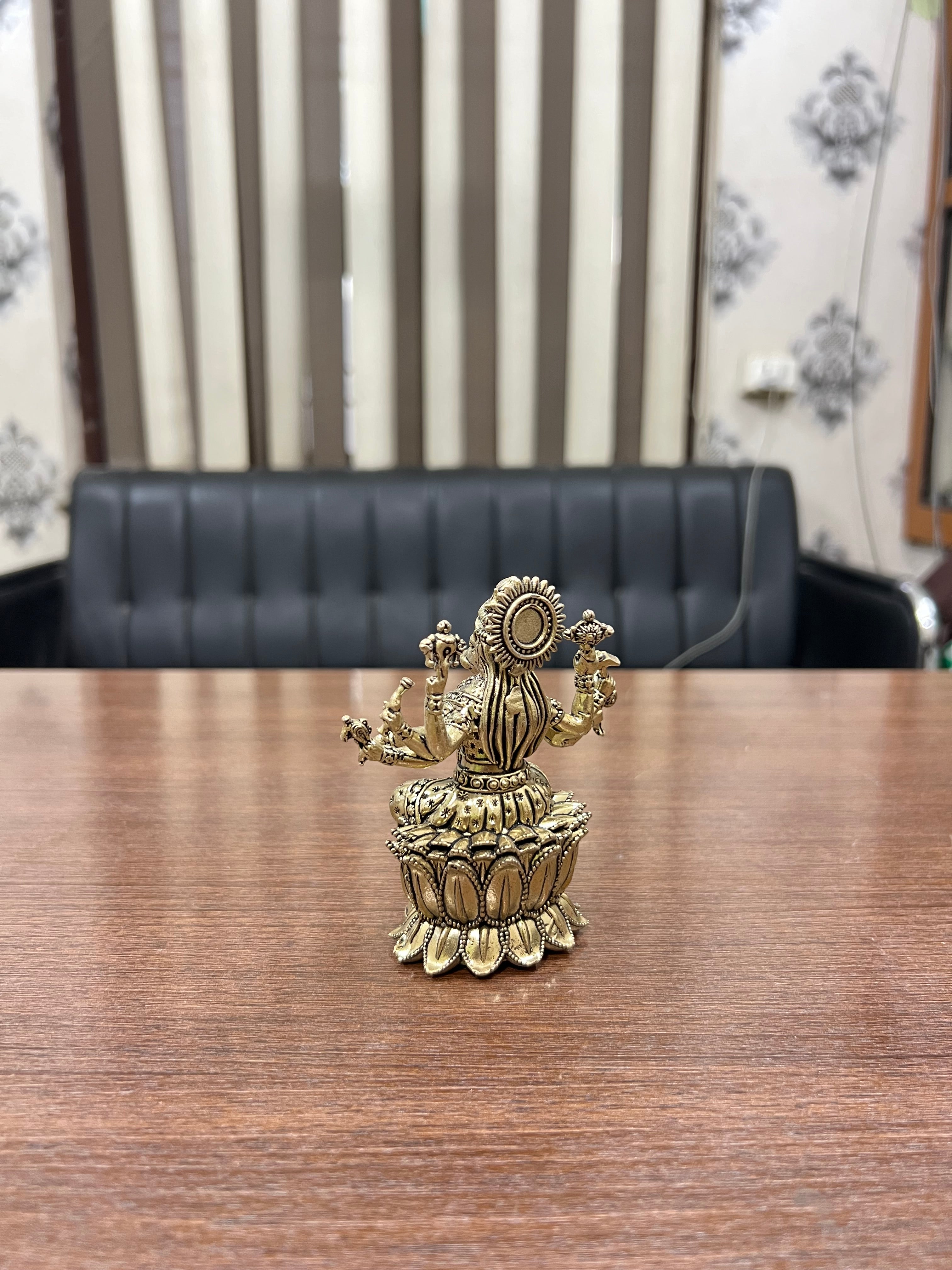 Shree Varaha Lakshmi - Handcrafted Brass Spiritual Art. 4” hieght 220 grm
