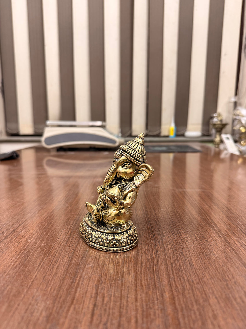 Handcrafted Superfine Brass Ganesha made for your home very highly detailed work done