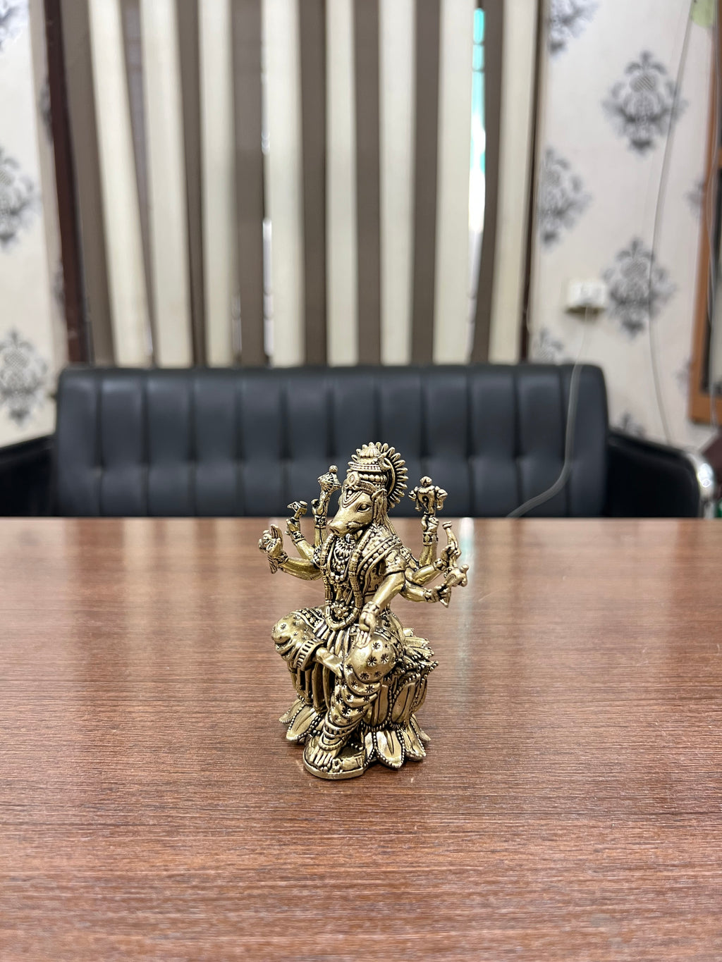 Shree Varaha Lakshmi - Handcrafted Brass Spiritual Art. 4” hieght 220 grm