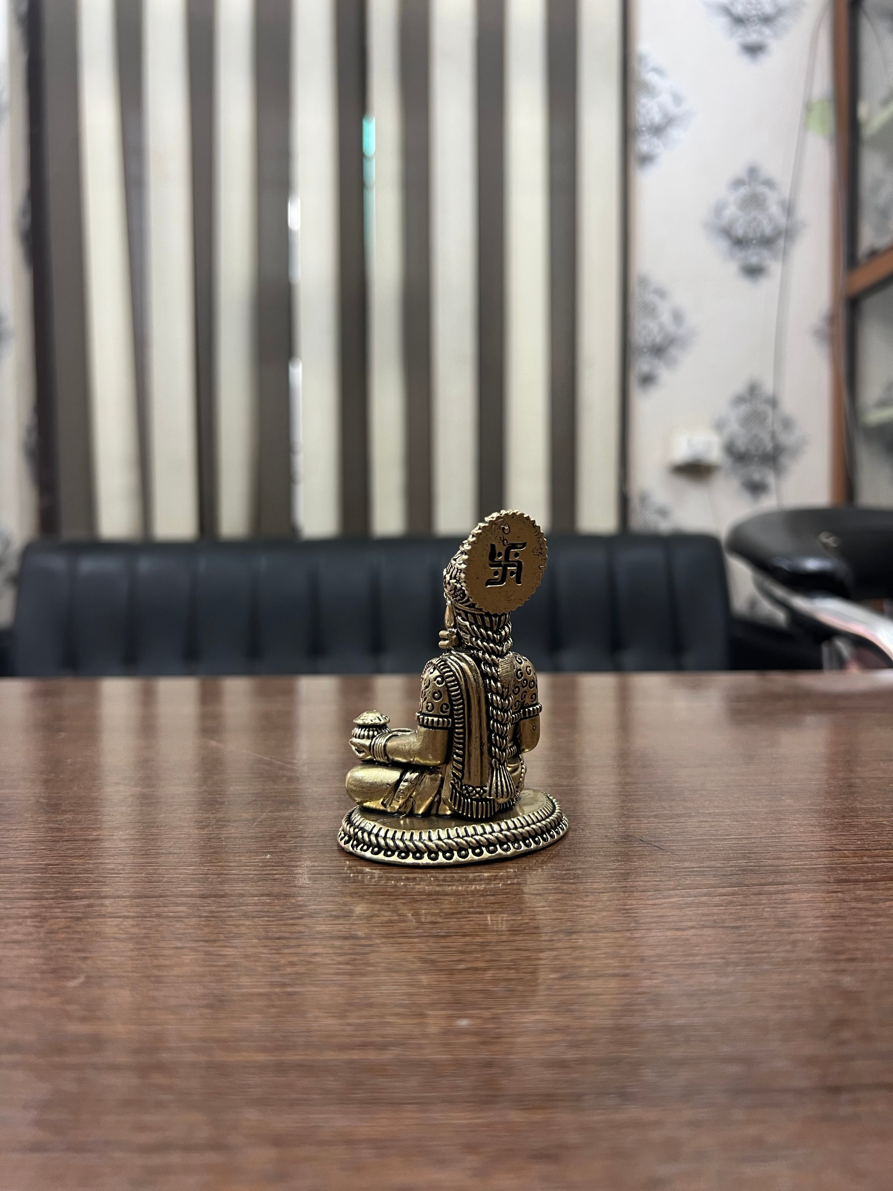 Brass Superfine Statue of Goddess Annapurna. 3” hieght 110grm