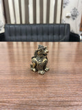 Divine Royal Simha - Pure Brass Guardian Lion. 3.1” hieght