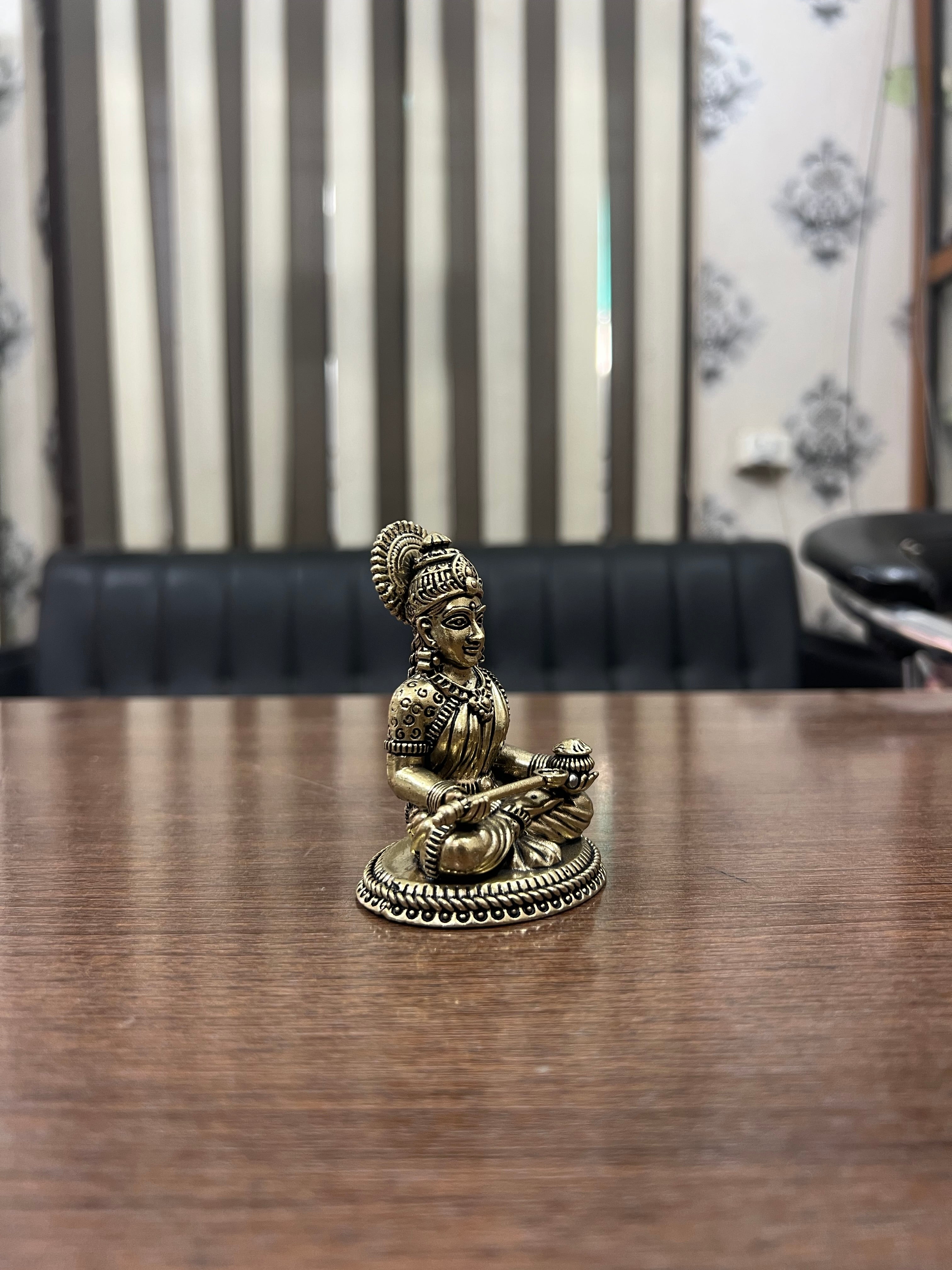 Brass Superfine Statue of Goddess Annapurna. 3” hieght 110grm