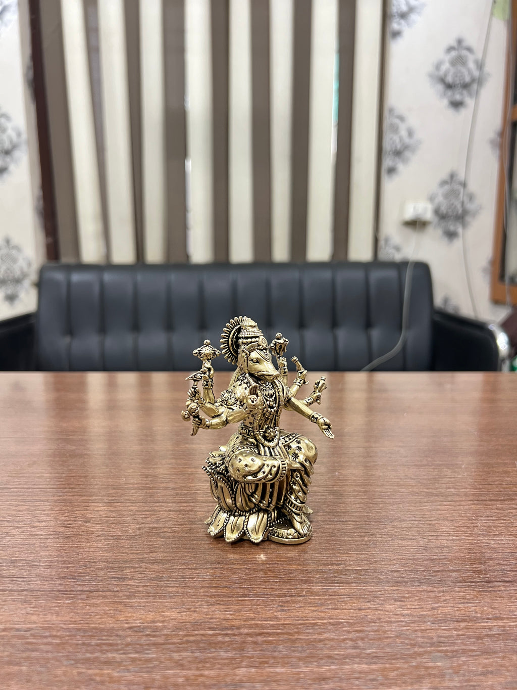 Shree Varaha Lakshmi - Handcrafted Brass Spiritual Art. 4” hieght 220 grm